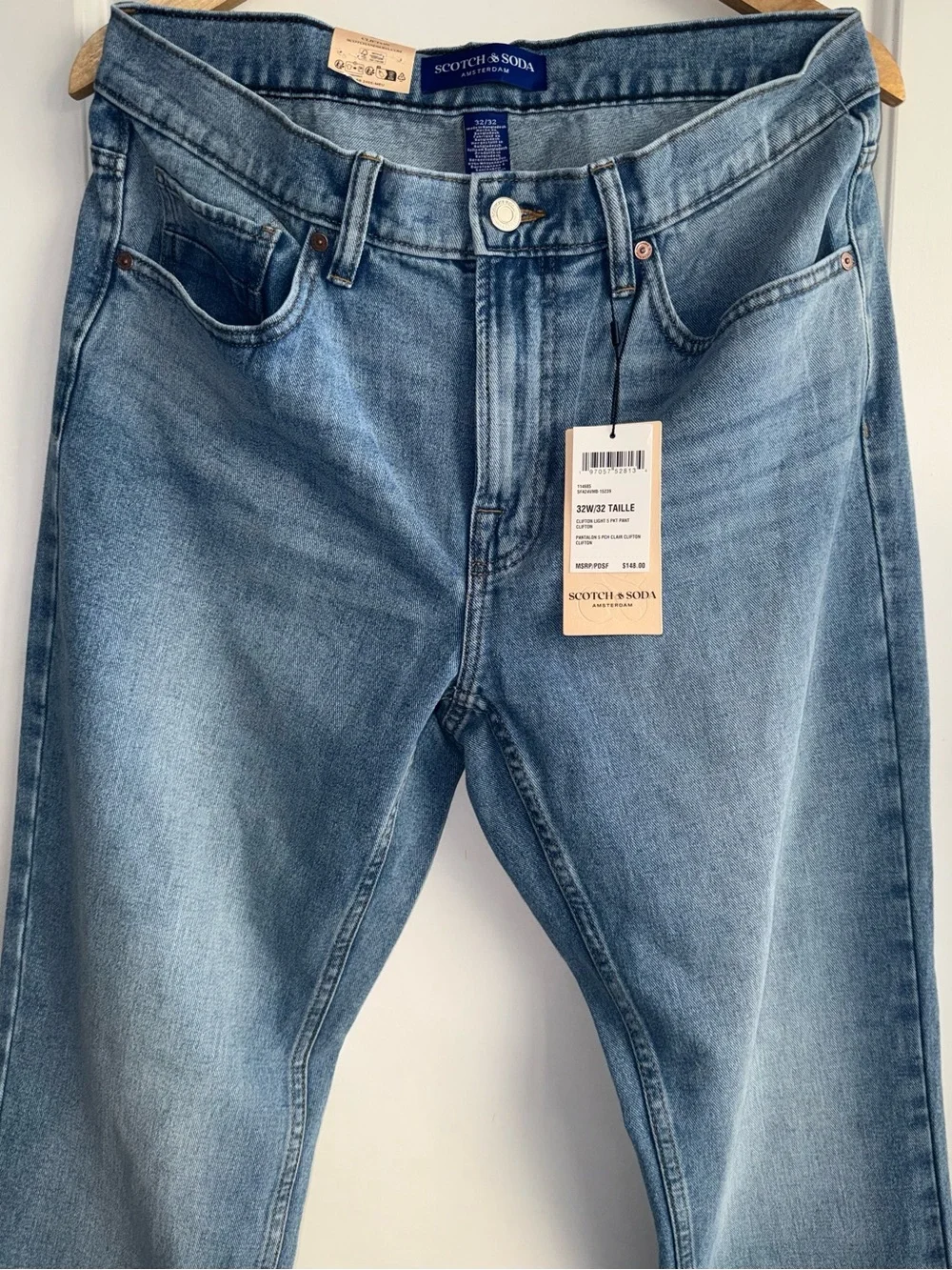 🥃 Scotch & Soda NWT Clifton Straight Fit Five-Pocket Jeans - Size 32X32